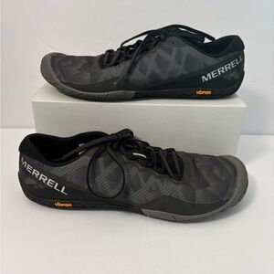 Merrell Women’s SZ 8 Vapor Glove 3 Vibram Trail Running Shoes J12674 Black Gray
